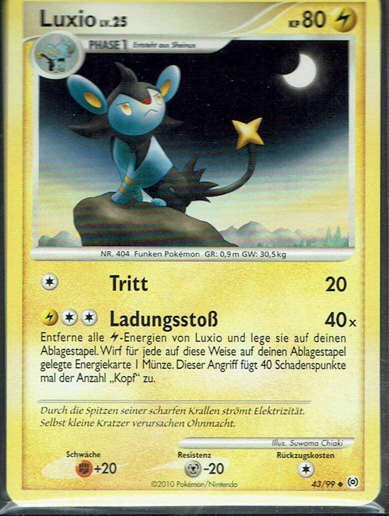 Pokemon Card Trading Card Game Platinum Arceus #43/99 Luxio