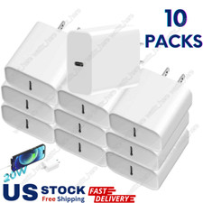 Lot 10X 20W USB-C Type C Fast Charger Power Adapter Block For iPhone 14 15 16 12