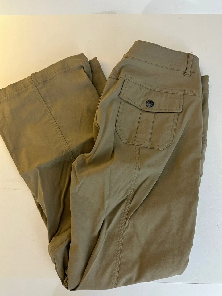 PRANA Pantalón Convertible Beige Caqui Mujer 12 Foto 2 de 4