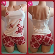 VTG Victoria's Secret Winter Cotton Stretch Cami Shorts Set Size M