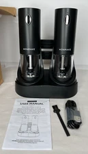 Electric Salt and Pepper Grinder Set - Automatic Refillable Salt and Pepper