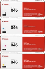 Canon 046 Capacity Laser Toner Cartridge Bundle (Yellow, Magenta, Cyan, Black)