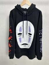 Ghibli Spirited Away Kaonashi Hoodie Jumbo Print Embroidery XL kawaii