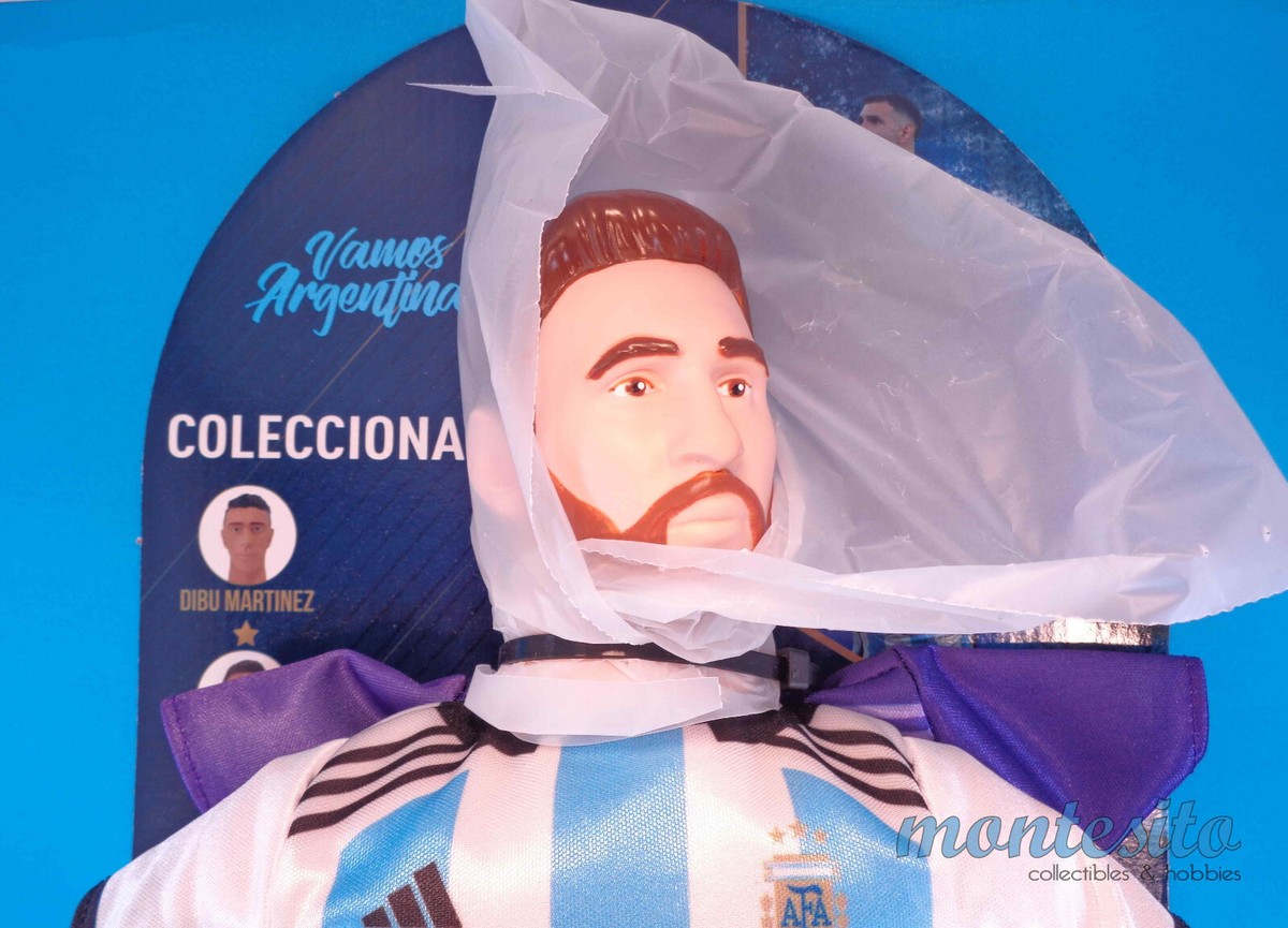 LIONEL MESSI PLUSH DOLL w/ PLASTIC HEAD * EXTRA ARGENTINA JERSEY