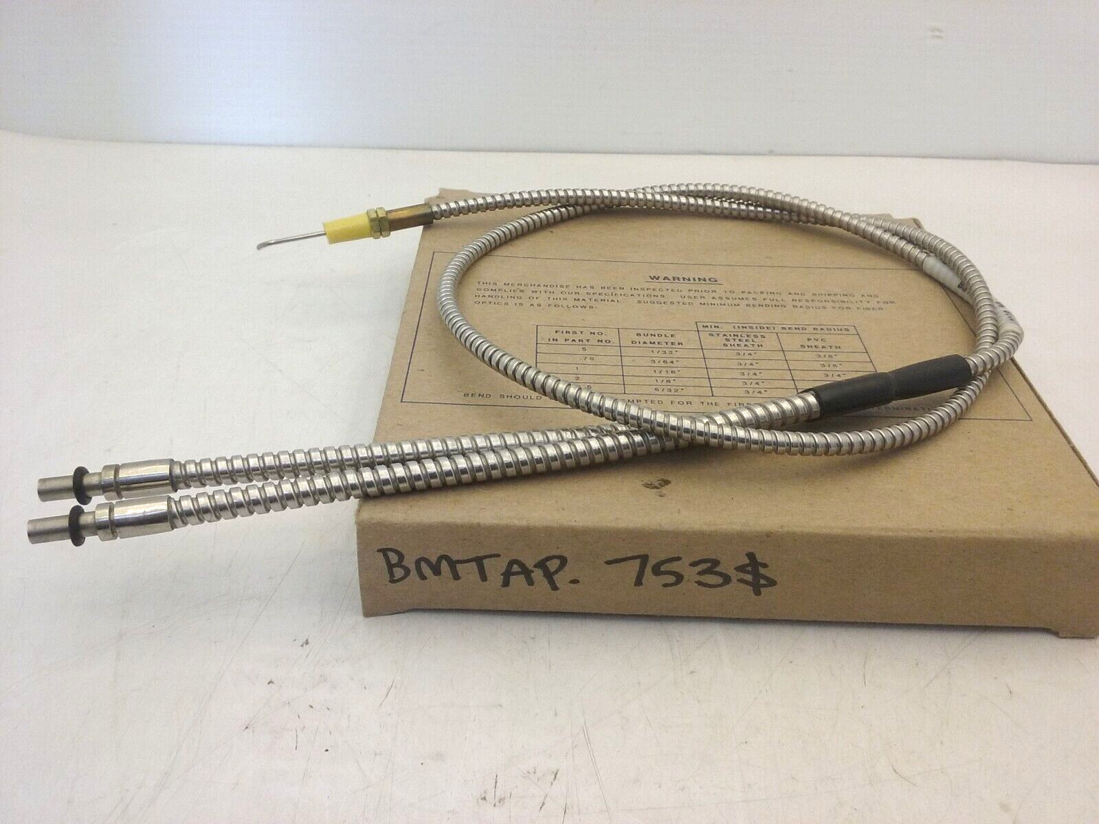 BANNER BMTAP-753S GLASS FIBER OPTIC BIFURCATED STAINLESS STEEL CABLE NIB