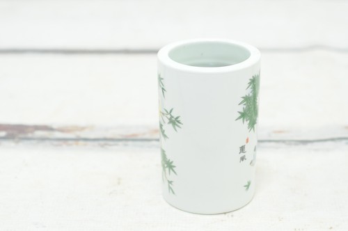 Vintage Vase Japanese Porcelain Hand Painted China Vase Japan Bamboo and Birds - Picture 8 of 11