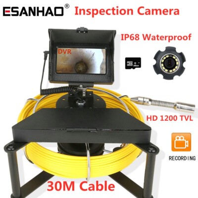 4.3'' Sewer Pipe Inspection Camera 16GB DVR 30M Sewer Drain Industrial Endoscope