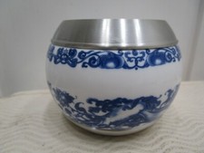 Chinese Alluminum  Ceramic - Funeral URN With Lid - Human Or Pet Ashes
