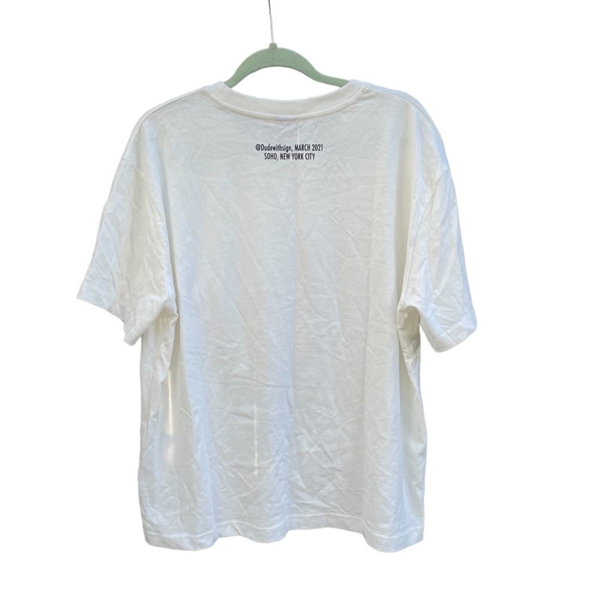 ZARA X DUDE WITH SIGN LIMITED EDITION T-SHIRT MEN'S SIZE ZARA X DUDE WITH SIGN LIMITED EDITION T-SHIRT MEN'S SIZE