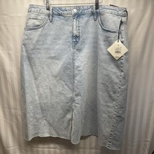 Ava  Viv Woman's Mid-Rise Relaxed Fit A-Line Denim Skirt- Stretch Size: 20 NEW