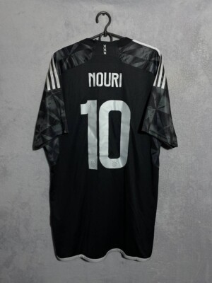 Nouri Ajax Amsterdam Jersey Third Football Shirt Black Adidas Mens