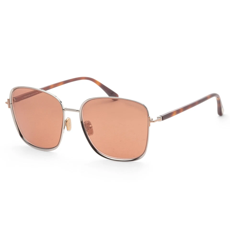 Tom Ford Women's Fern 57mm Shiny Dark Ruthenium Sunglasses FT1029-12G-57