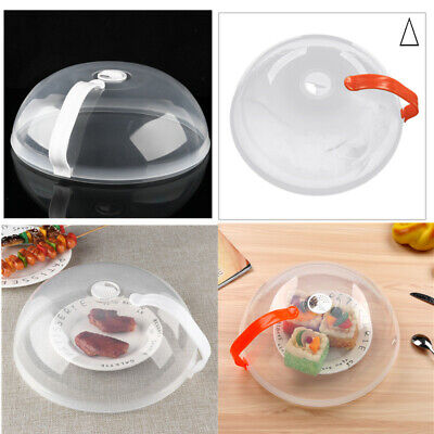 Safe Microwave Food Plate Cover Anti-Splatter Plate Lid with Vents Handle Box HQ 
