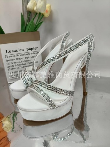 2025 neue modische ultrahohe Damen-Hausschuhe Plateau offene Zehenpartie Schuhe - Bild 8 von 26