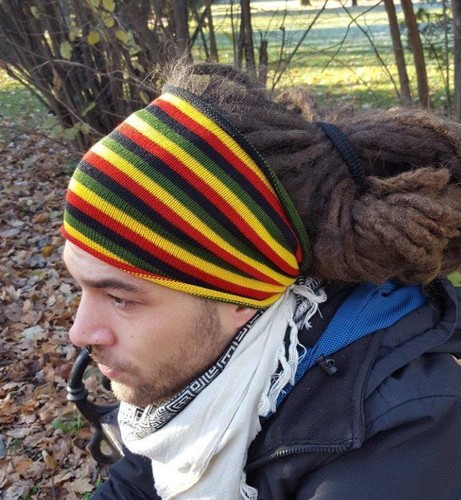 Rasta Headband Dreadlock Accessory Wide 