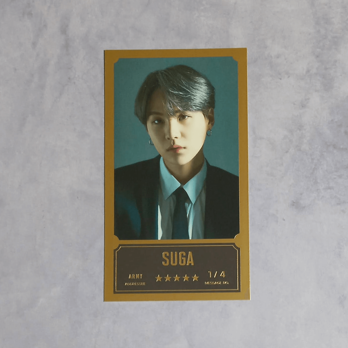 BTS 2020 Bang Bang Con The Live Official Message Photo Card - Suga