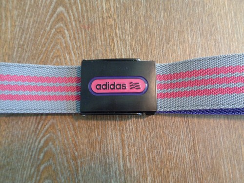 Adidas Webbing Belt Purple Pink Reversible 3 Stripes Buckle Canvas Golf XL