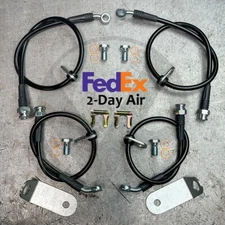 Stainless Steel Front & Rear Brake Line Kit for 06-11 Honda Civic Si 8th Gen BLK