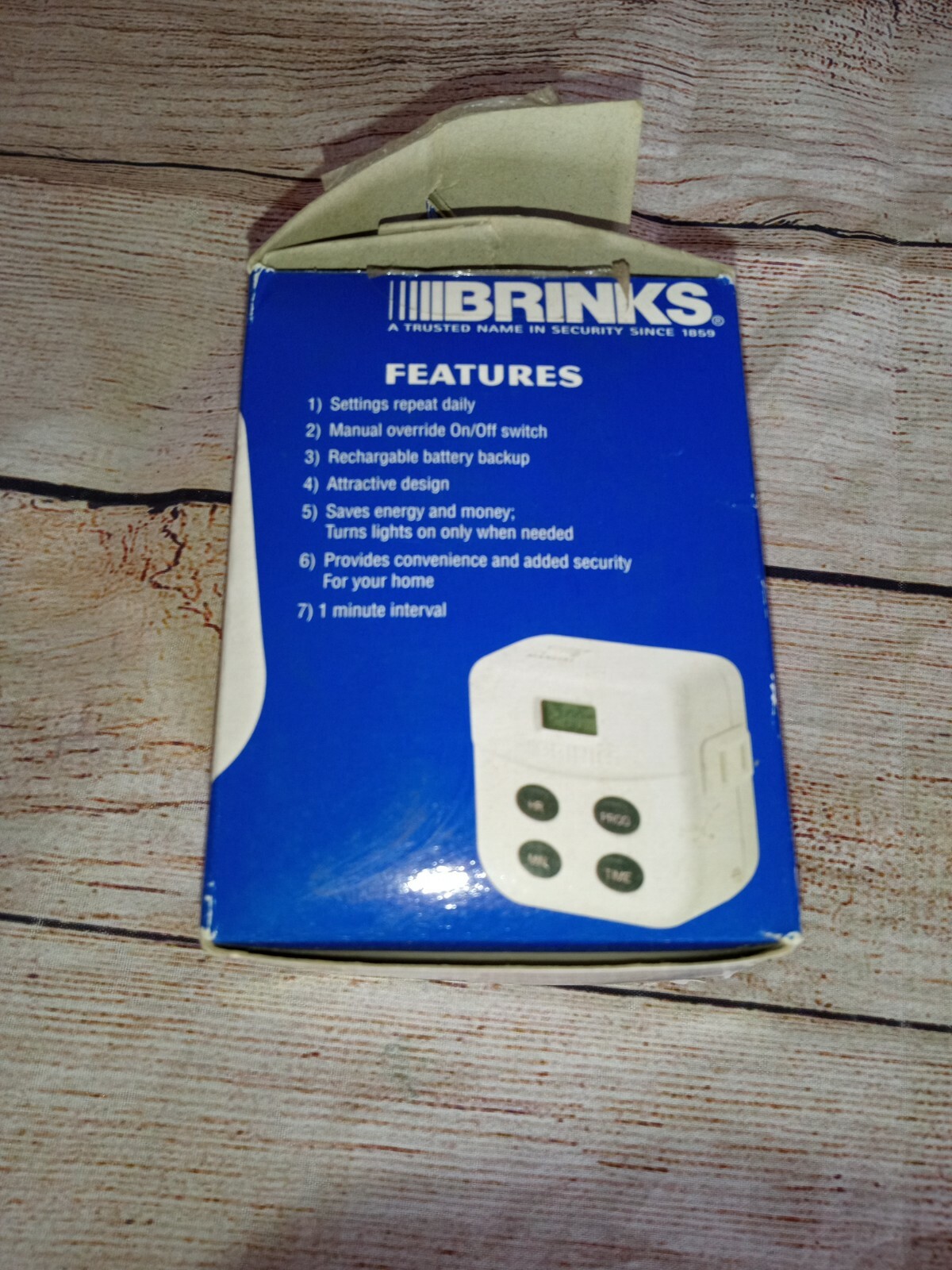 Brinks Security Programmable Single Outlet Digital Timer Model 44-1010, E1  39208970938 | eBay