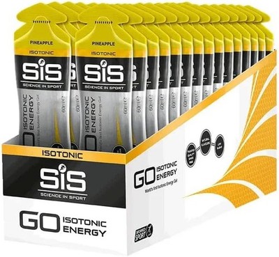 SiS Isotonic Energy Gels Pineapple 30 Pack Fast Acting Carbs 2oz