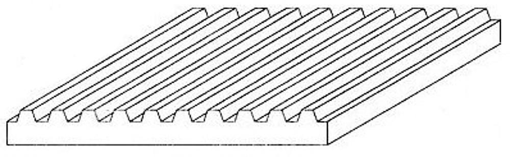 Evergreen 504527 - Corrugated Sheet, 1x150x300 mm, Grid 1.50 mm, 1 Piece - New