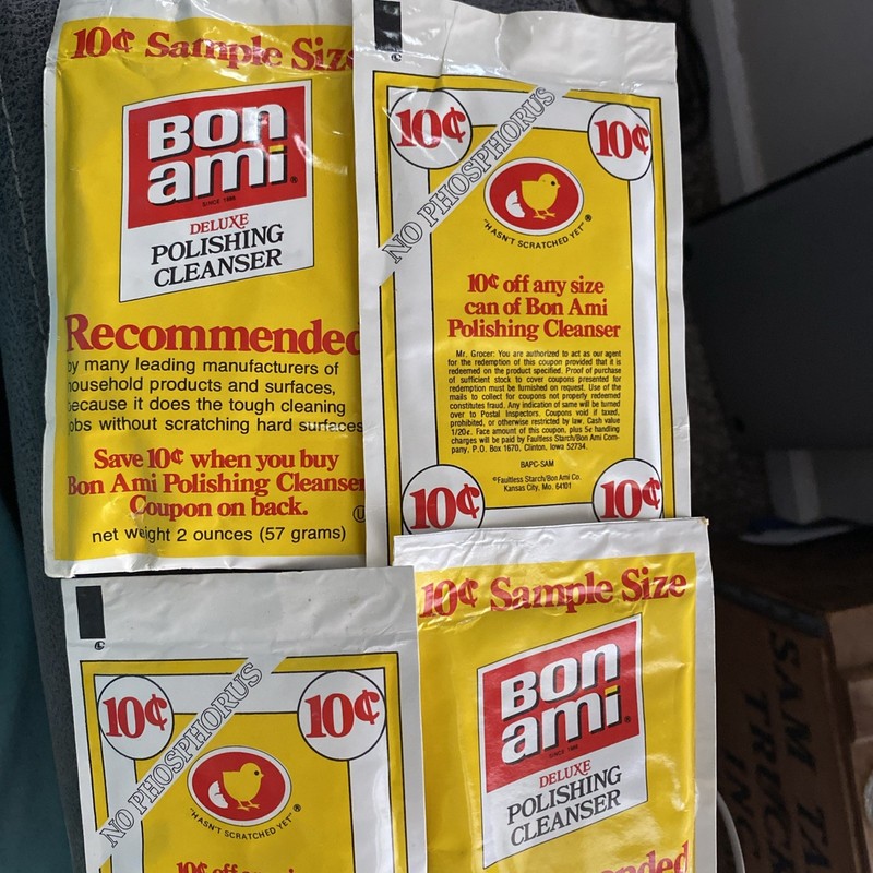 Mega Lot 125 VTG Bon Ami 10¢ Sample Packets w Coupon Backs Advertising Epheme