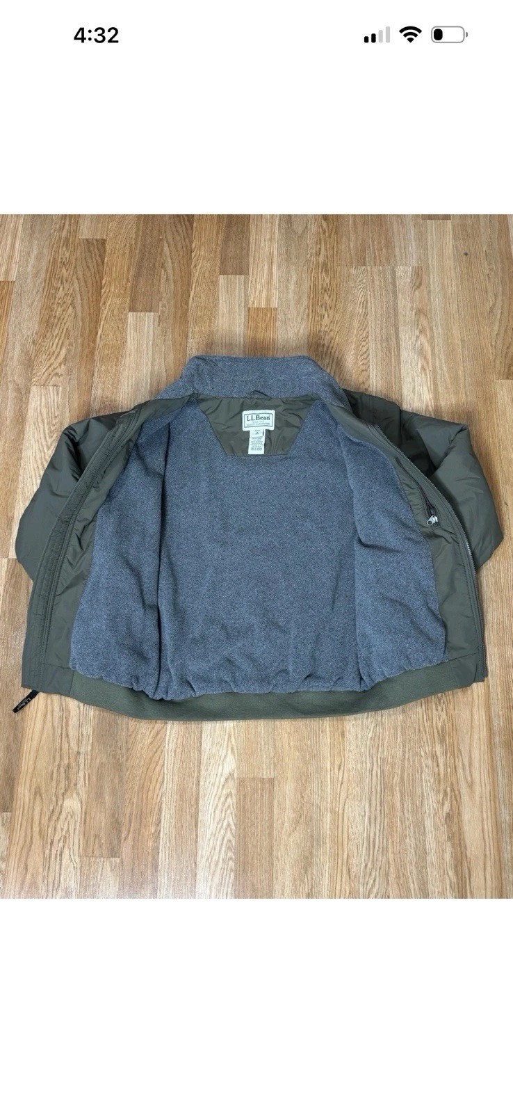 Lot Of 3 LL bean Jacket Men Small Bomber Green/Blue/Navy Blue Full Zip Fleece .! - product detail image 7