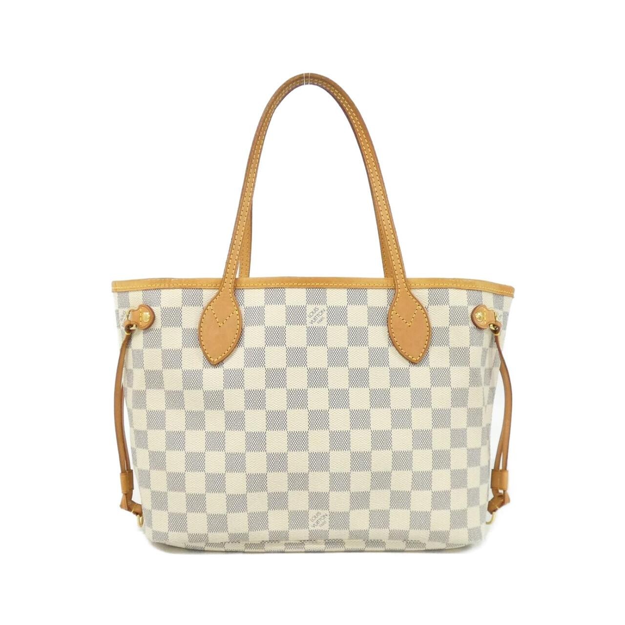 Authentic Louis Vuitton Damier Azur Neverfull PM N51110 Bag #260-008-243-8920