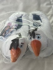 NEW NWT Disney Frozen Olaf Girls Kids Toddler Slippers Slip-On Size 1