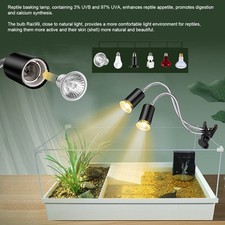 Reptile Heat Lamp Rotating Double-Head Reptile Light Bracket UVA/UVB Heating