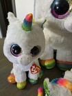 Ty Beanie Boos Pixy Unicorn Rainbow All Sizes Including Flipables And Keychain  — photo 5