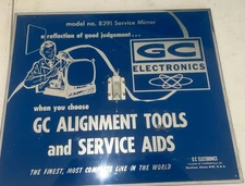 Original Vintage GC Electronics Service Table Top Sign Mirror Model No.8391