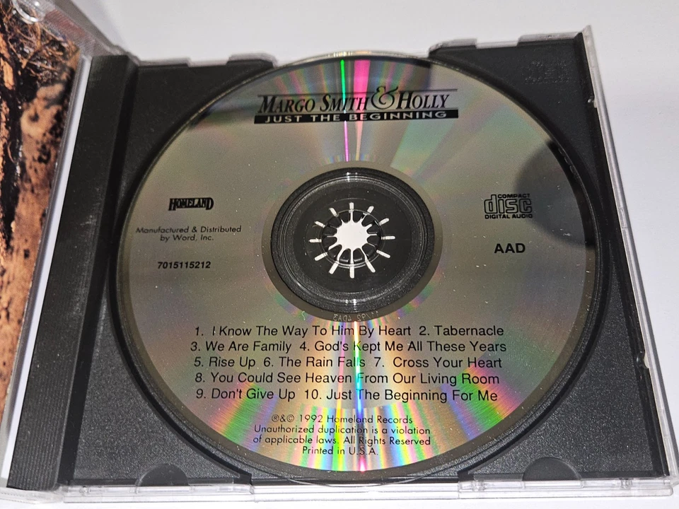 Margo Smith & Holly "Just the Beginning" CD 10 Songs 1991 Homeland Records - Image 2 of 4