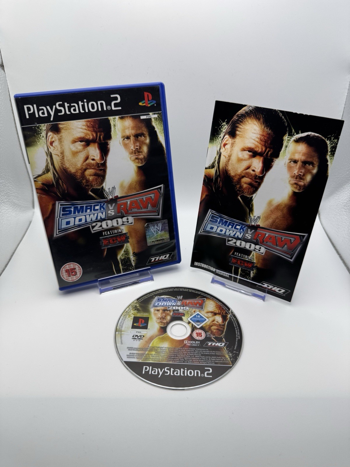 WWE SmackDown vs. Raw 2009 - Platinum PlayStation 2 PS2 Game - CIB - Disc VGC
