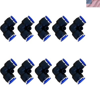 5/16'' or 8mm Od Air Line Elbow Union, Push To Connect Air Fittings, Push Elbow P