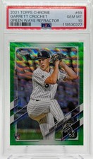 PSA 10 Garrett Crochet 2021 Topps Chrome Green Wave Refractor Rookie /99 GEM