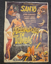 1966 Santo Profanadores De Tumbas - Lucha Libre Movie Poster - MEXICO -27" x 37"