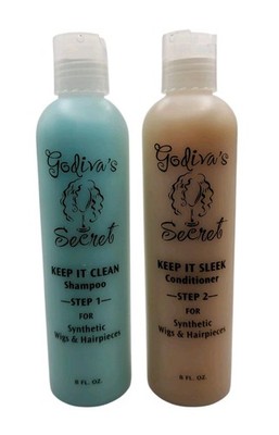 New Godiva s Secret Shampoo & Conditioner Set For Synthetic Wigs 8 oz Full Size