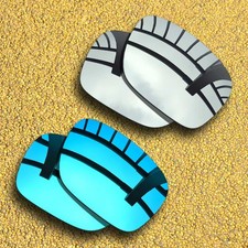 2 Sets Lens Replacement for-Oakley Holbrook RX OX8156 56mm-Silver Blue