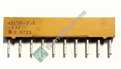 20 pcs. BOURNS 4310R-102-332 RES ARRAY 5 RES 3.3K OHM 10SIP