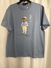 Polo Ralph Lauren Preppy Bear Classic Fit T-Shirt in Light Blue Men  s Sz L NWT 