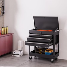 Heavy-Duty 4-Drawer Rolling Tool Chest Locking Steel Storage for Workshop&Garage