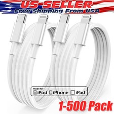 Fast Charger Cable Type USB C PD Cord to For iPhone 14 13 12 11 Pro Max XR lot