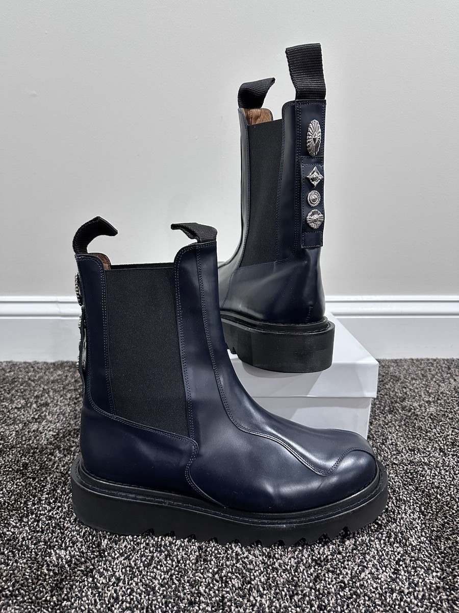 Toga Virilis Ssense Exclusive Navy Calfskin Chelsea Boots | eBay