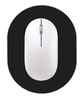 GZXHS Small Mouse pad, Portable, Waterproof 6X8 inchesoval small, 1-black