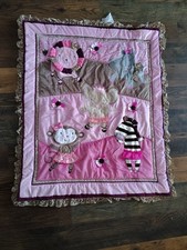 Summer Infant Girls Quilt Blanket Applique Monkey Hippo Zebra Elephant Hanging