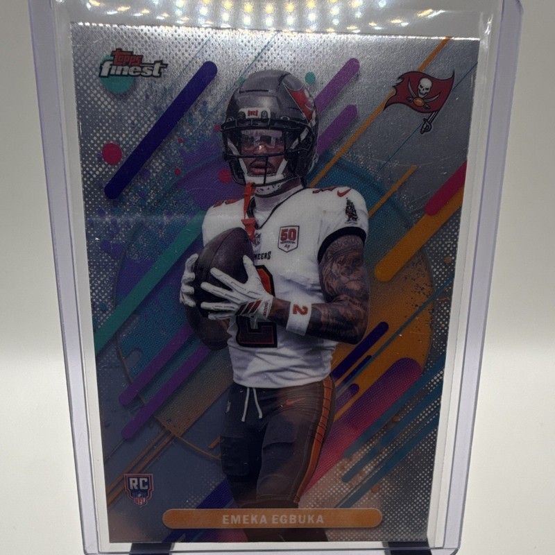 Topps 2025 Topps Finest Emeka Egbuka Rookie Rare #216 Buccaneers NFL