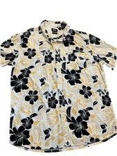 Quiksilver Mens XL White/Black/Yellow Floral ...