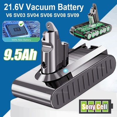 9500mAh Battery For Dyson V6 Animal DC58 DC59 DC62 DC74 DC72 SV03 SV09 Replace