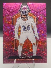 2024 Panini Mosaic Football Geno Stone 49 No Huddle Pink Mosaic 15/20